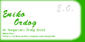 eniko ordog business card